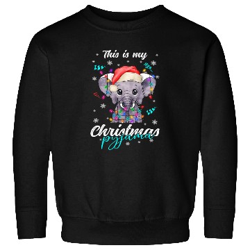 Discover Winter Christmas Pyjama Elephant Sweatshirts