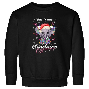 Discover Winter Christmas Pyjama Elephant Sweatshirts