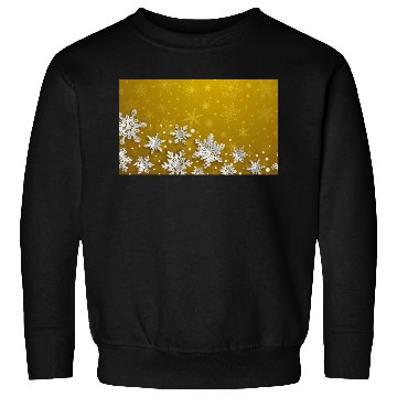 Discover Modern Yellow Snowflakes Pattern Sweatshirts