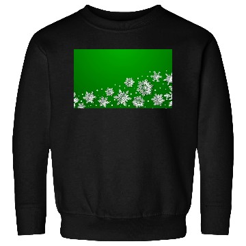 Discover Modern Snowflakes Green Sweatshirts