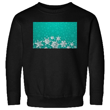 Discover Teal Snowflakes Pattern Sweatshirts