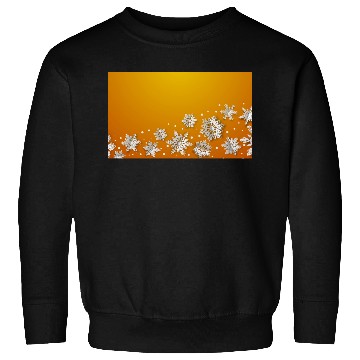 Discover Modern Snowflakes Orange Sweatshirts