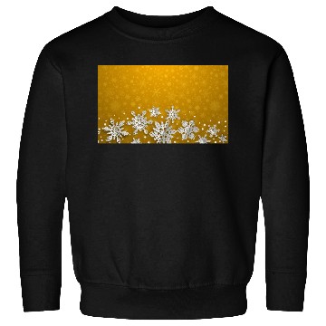 Discover Yellow Snowflakes Pattern Sweatshirts