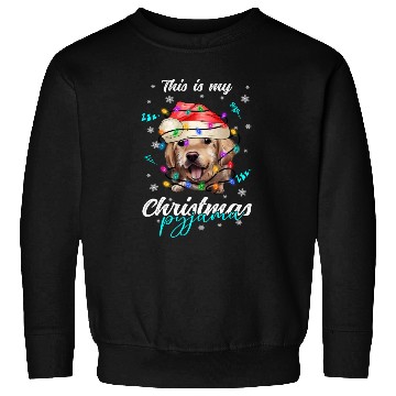 Discover Winter Christmas Pyjama Golden Retriever Sweatshirts