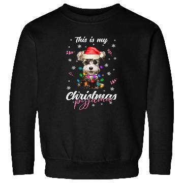 Discover Winter Christmas Pyjama Miniature Schnauzer Sweatshirts