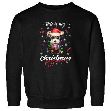 Discover Winter Christmas Pyjama Miniature Schnauzer Sweatshirts
