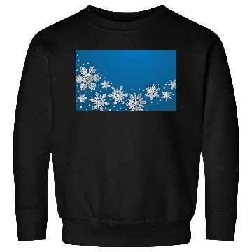 Discover Christmas Snowflakes Blue Winter Sweatshirts