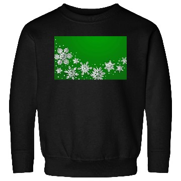 Discover Christmas Snowflakes Green Winter Sweatshirts