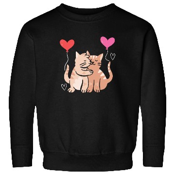 Discover Cat Lover Valentines Day Hearts Day Cupid Love Sweatshirts