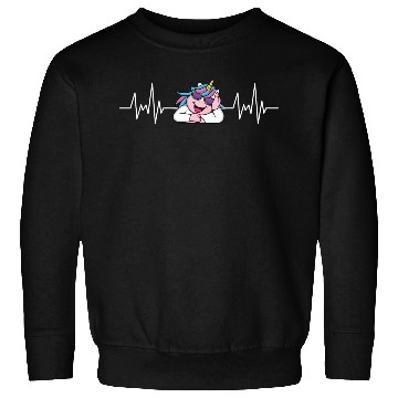 Discover Fantasy Animal Creature Gift Heartbeat Unicorn Sweatshirts