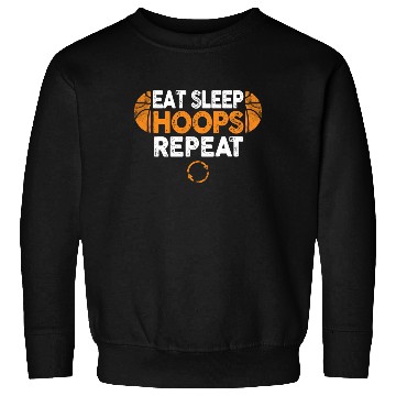 Discover Eat Sleep Hoops Repeat Basketball Sweatshirts