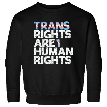 Discover LBGT Flag Gay Pride Trans rights are human rights Sweatshirts