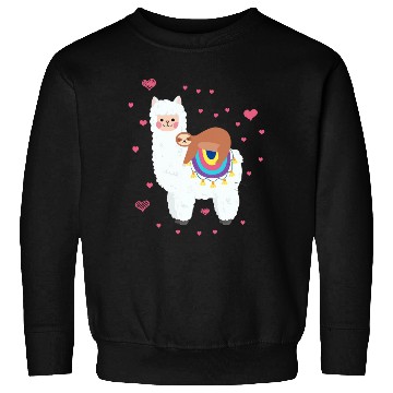 Discover Cute Llama Sloth Best Friends Happy Sweatshirts