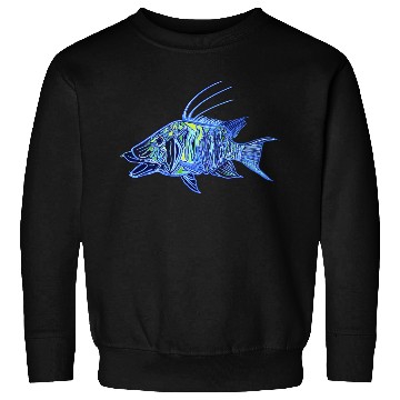 Discover Neon blue green hogfish - funky fish designs Sweatshirts