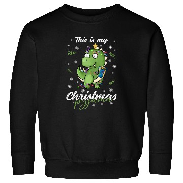 Discover Winter Christmas Pyjama Dinosaur Trex Sweatshirts