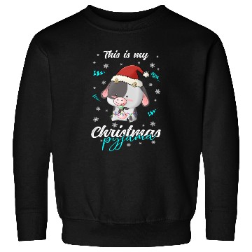 Discover Winter Christmas Pyjama Cow Sweatshirts