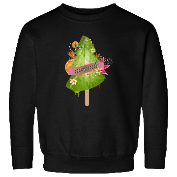 Discover glowing Christmas tree ice cream and decoration Sweatshirts