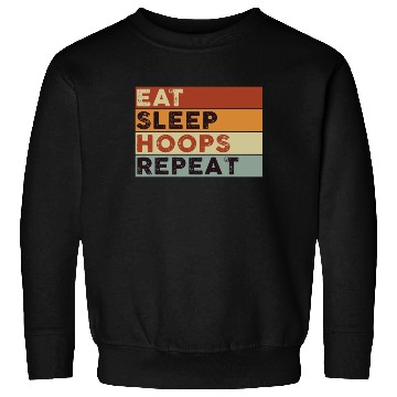 Discover Eat Sleep Hoops Repeat Basketball Sweatshirts