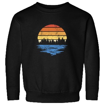 Discover RETRO FOREST WITH LAKE IN SUNSET VINTAGE Sweatshirts
