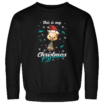 Discover Winter Christmas Pyjama Giraffe Sweatshirts