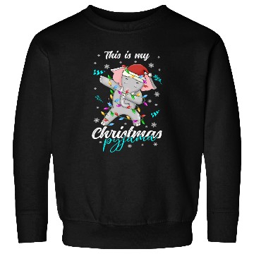 Discover Winter Christmas Pyjama Elephant Sweatshirts