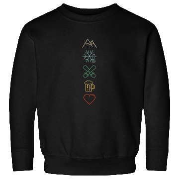 Discover Ski love winter mountains alps slope skiing Sweatshirts
