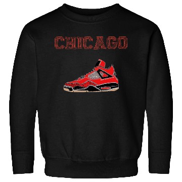 Discover CHICAGO SHOES SNEAKERS BLACK & RED Sweatshirts