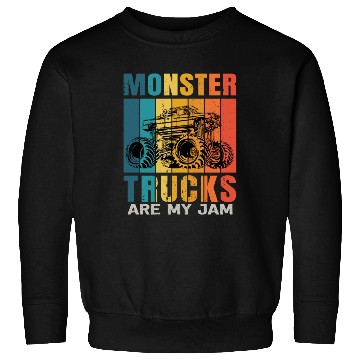 Discover Monster Trucks Are My Jam Vintage Retro Sweatshirts