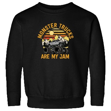 Discover Monster Trucks Are My Jam Vintage Retro Sweatshirts
