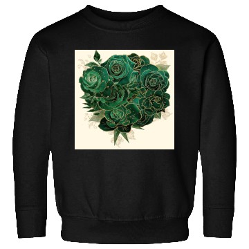 Discover Green and Gold Glam Roses Pattern Sweatshirts