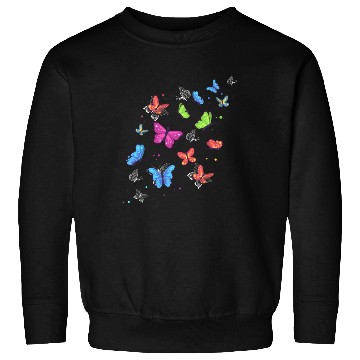 Discover Colourful Butterflies Garden Womens Butterfly Sweatshirts