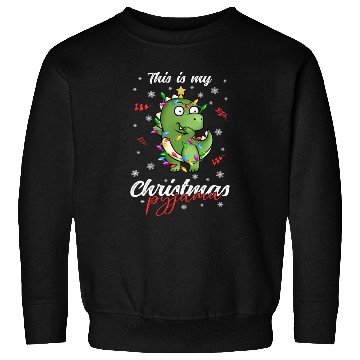 Discover Winter Christmas Pyjama Dinosaur Trex Sweatshirts
