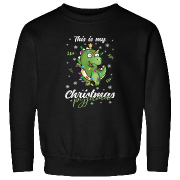 Discover Winter Christmas Pyjama Dinosaur Trex Sweatshirts