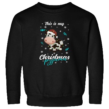 Discover Winter Christmas Pyjama Cow Sweatshirts