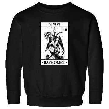 Discover Baphomet Tarot Card Satanic Occult Sweatshirts
