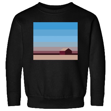 Discover Sunset House Minimalist Abstract Art Landscape Sweatshirts