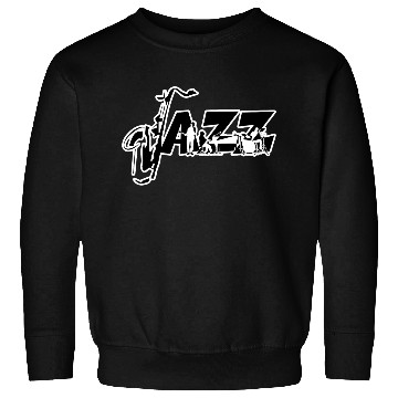 Discover Jazz Music Typography Design Sweatshirts
