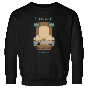 Discover Seeking Nature - The Nomad Lifestyle Sweatshirts