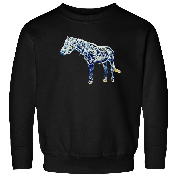 Discover Fantastic anime blue waves horse Sweatshirts