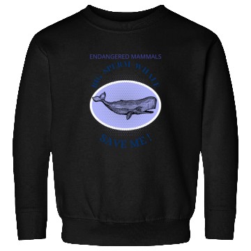 Discover Mammals Endangered Big Sperm Whale Sweatshirts