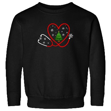 Discover Nurse Heartbeat Christmas Tree Sweatshirts