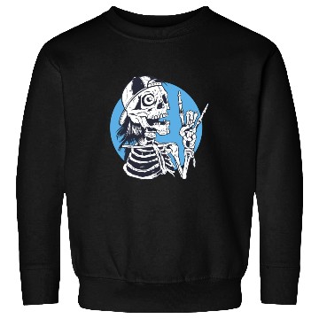 Discover Skeleton rock and roll cartoon Sweatshirts