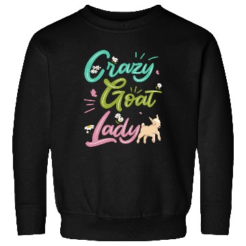 Discover Crazy Goat Lady Goat Lover Sweatshirts