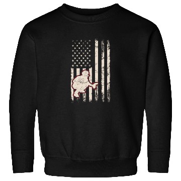 Discover Baseball Catcher USA Flag Patriotic American Flag Sweatshirts