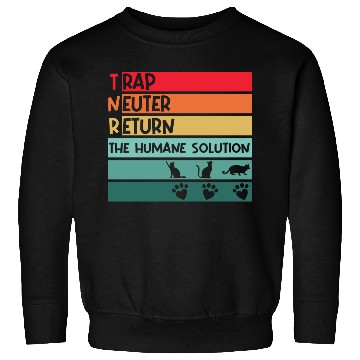 Discover Trap, neuter, return, human solution street cat Sweatshirts