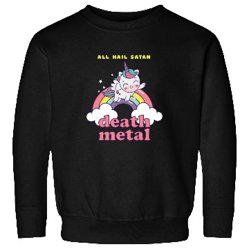 Discover Unicorn On Cloud Death Metal Sweatshirts