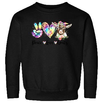 Discover Tie Dye Peace Love Goats Farm Girl Goat Lover Sweatshirts