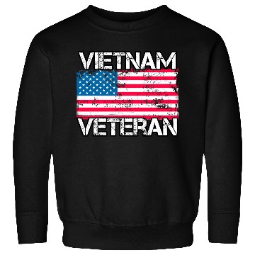 Discover Vietnam Veteran Vintage Us Flag Military Vet Sweatshirts
