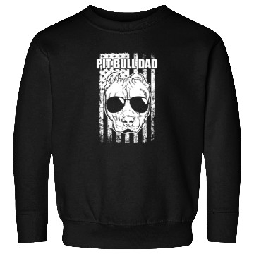 Discover Pit Bull Dad Dog with cool Glasses Pet Sweatshirts