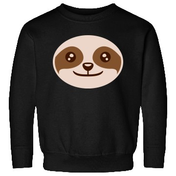 Discover Round sloth face design Sweatshirts